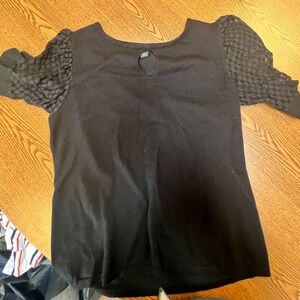 Black short sleeve sweater